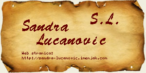 Sandra Lučanović vizit kartica